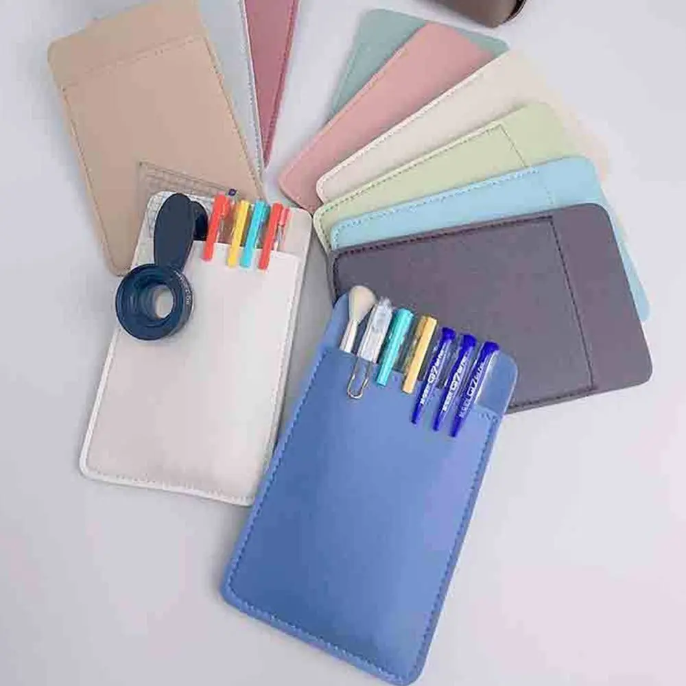 Nurses Accessories Leather New Upgrade Double-Layer Large Capacity Pocket Protector Leak-Proof Pen Pouch Pen Holder Pencil Case