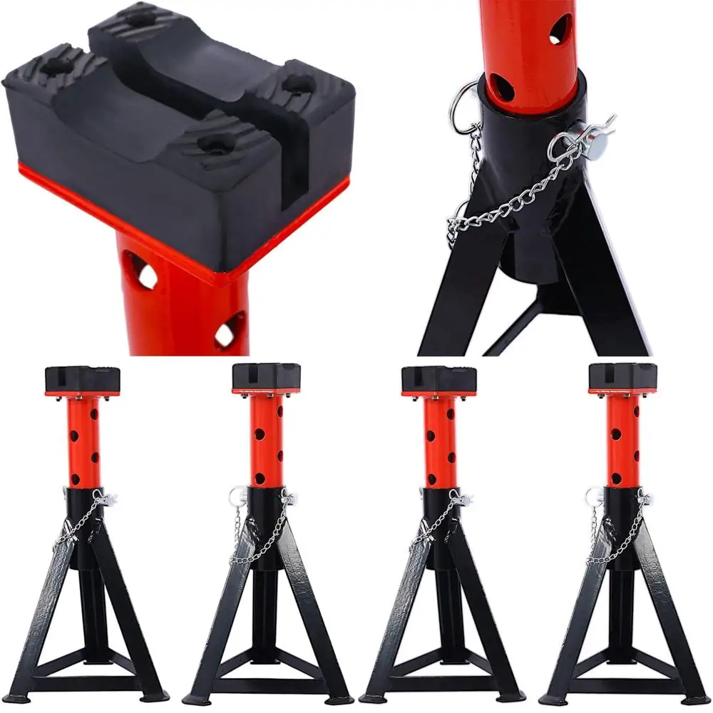 

Pair of 6,000 lb Capacity Heavy-Duty Steel Jack Stands, Adjustable Heights for Cars, SUVs, Trucks.