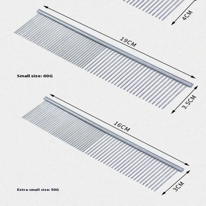 

1 шт., новая металлическая двухрядная щетка для зубов для собак и кошек, расческа для ухода за волосами, инструмент для грабли для меха, полезный инструмент для ухода за мехом собаки