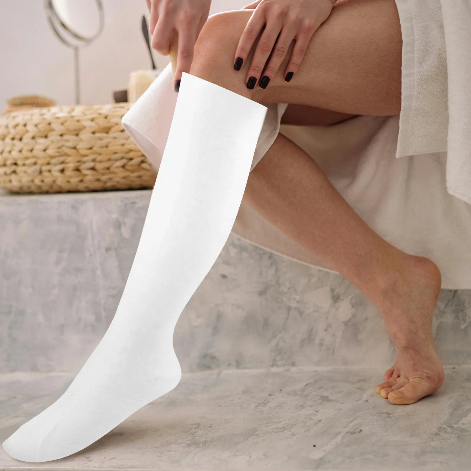 

Увлажняющие носки-гетры для сна, высокие до колена, с мягкой эластичной резинкой, для сухой и потрескавшейся кожи ног, для мужчин и женщин