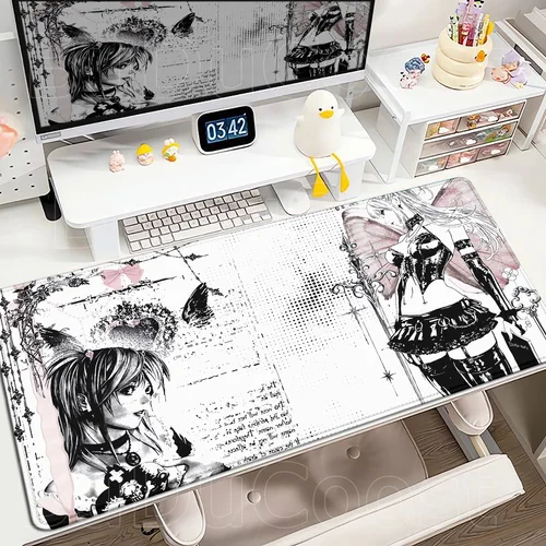 Imagen 2 del producto Nueva alfombrilla de escritorio Misa Amane Light Yagami Death Note Anime alfombrilla de ratón para jugadores de ordenador alfombrilla de ratón con borde de bloqueo alfombrillas de teclado para juegos e-sports