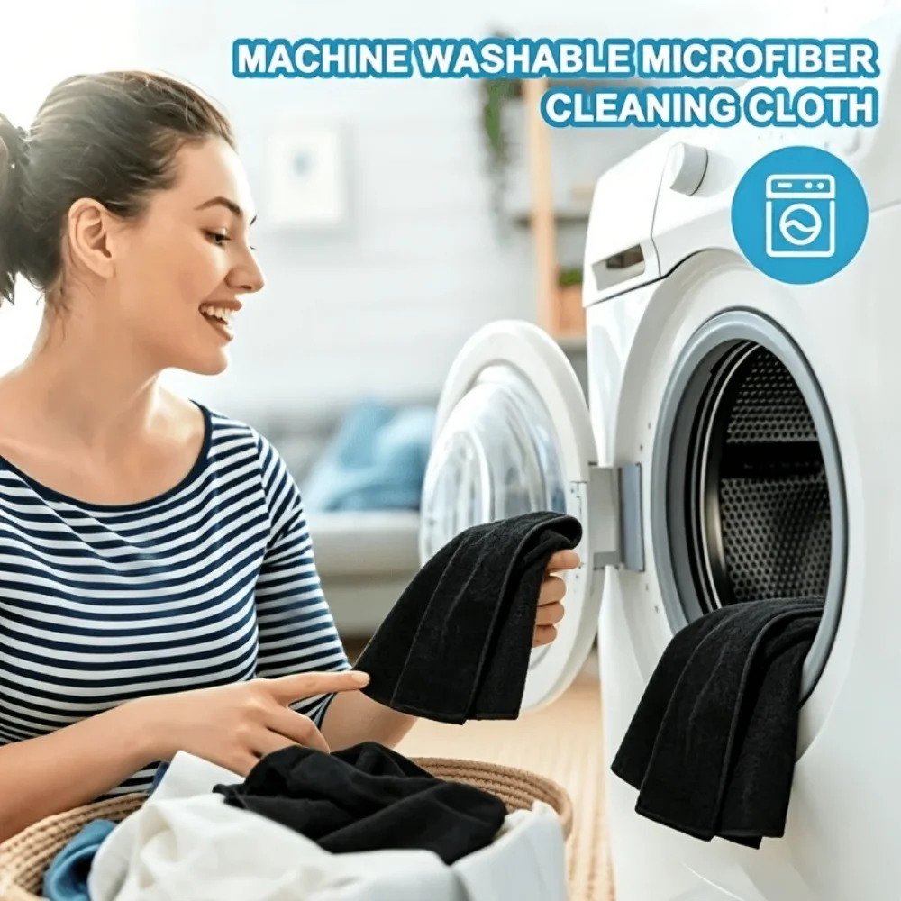 7pcs Thicken Microfiber Car Cleaning Towels Soft Quick Drying Windows Mirrors Wiping Rags Home Double Layer Clean Cloths