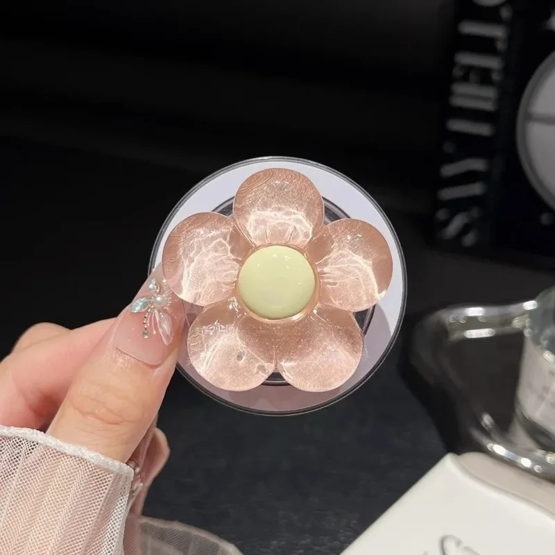 Корейский мультяшный милый цветок для IPhone Samsung, складной чехол-держатель, магнитный кронштейн для телефона Magsafe Griptok Grip Tok, кронштейн