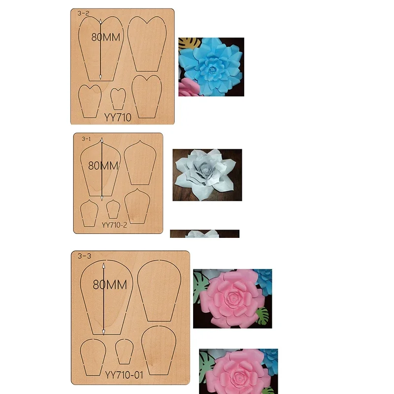 Decorative flower  wooden dies Suitable  for common die cutting  machines on the marketLarge Die Cut, Bundle of FlowersYY710