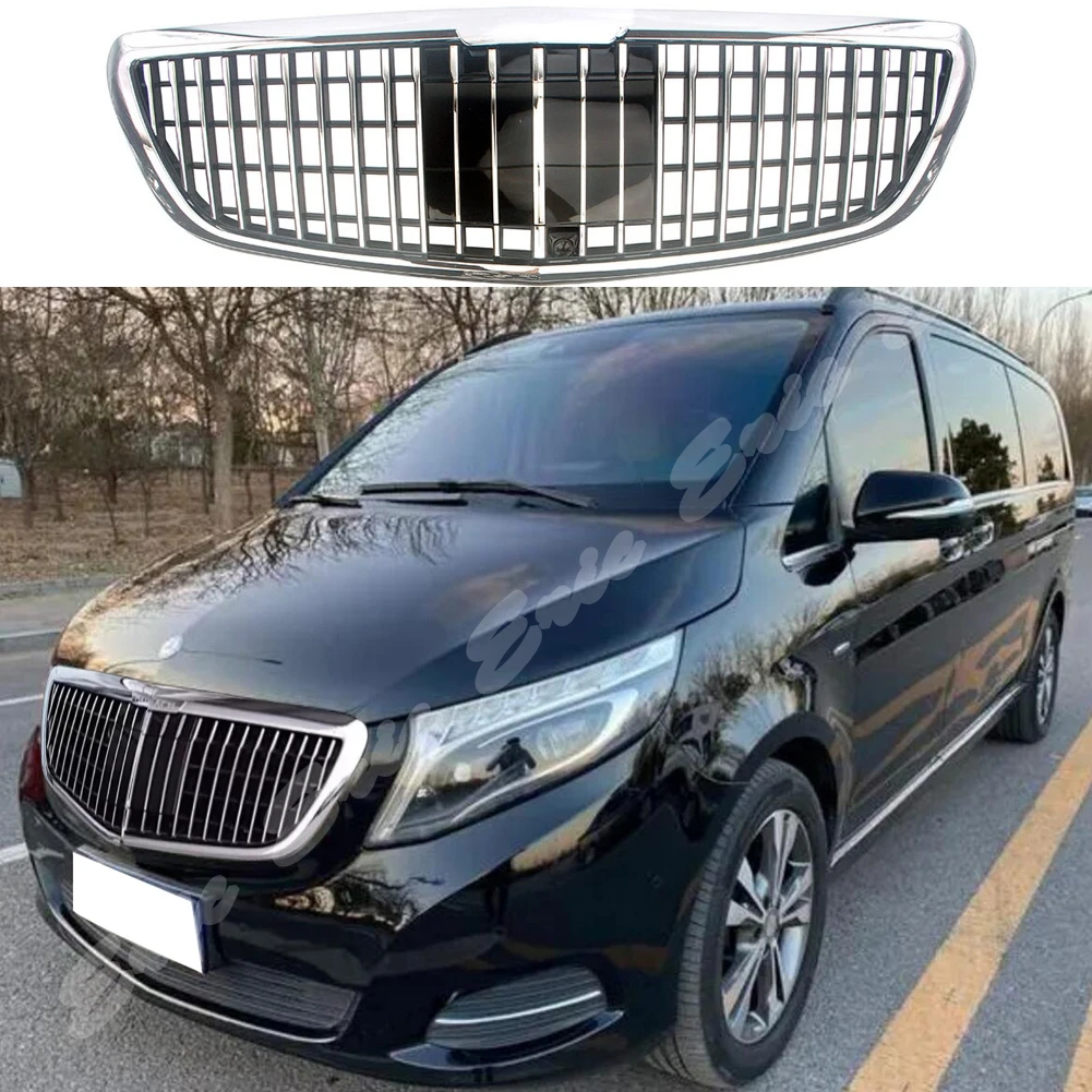 Front Racing Facelift Grille Upper Grill For Mercedez-Benz V-Class W447  V220d V250d V260L 2016 2017 2018 2019 Maybach Style