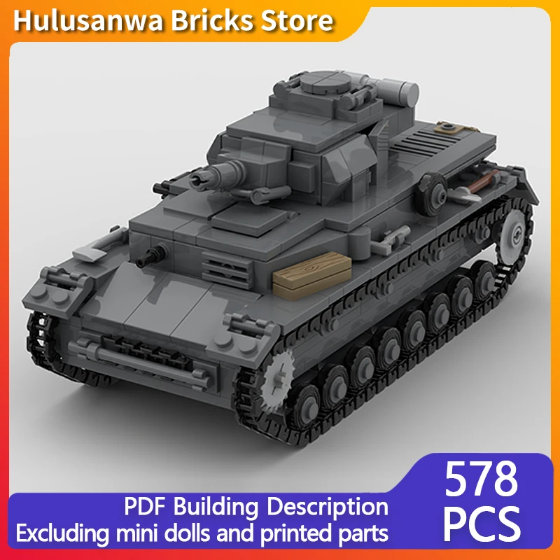 

Panzer IV Ausf F WW2 Военные танки Модель MOC Строительные кирпичи Военное оборудование Модульные технологии Подарки Сборка Детские игрушки Костюм