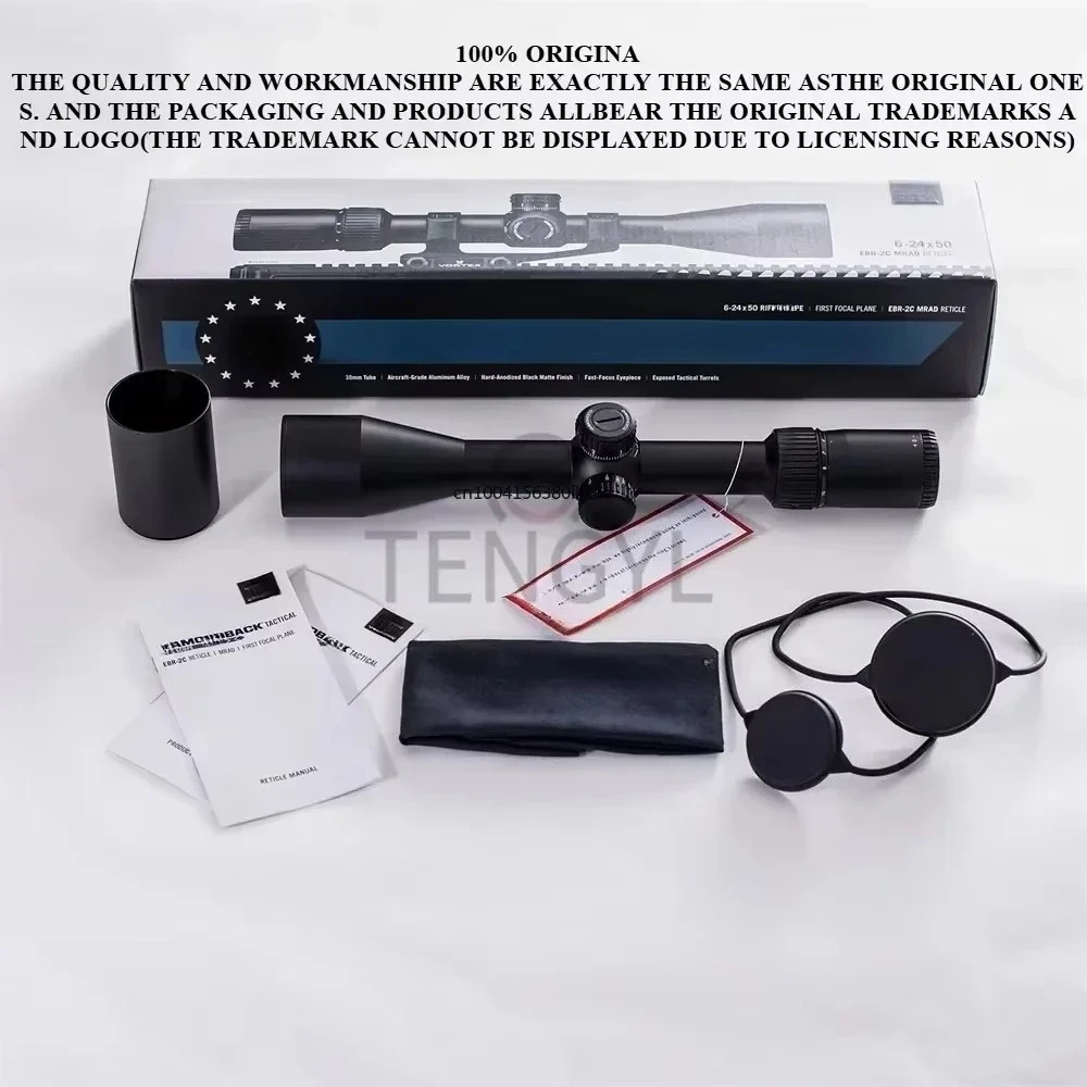الصيد البصريات الأصلية التكتيكية 6-24X50 الطائرة البؤرية الأولى (FFP) Riflescopes EBR-2C(MRAD) شبكاني 30 مللي متر نطاق الأنبوب #6