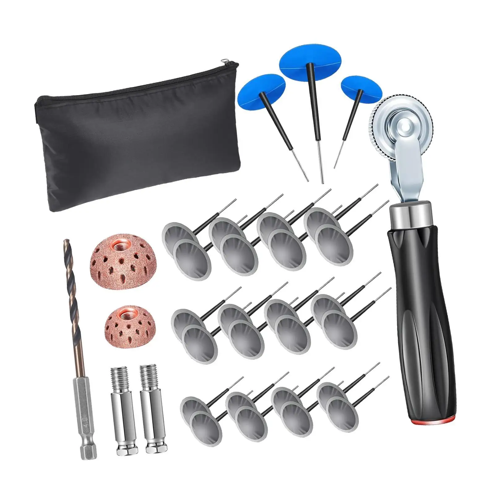 Universal Tire Patch Plugs Repair Tool Kit for Vehicle Tire Protection and Air Leak Prevention
