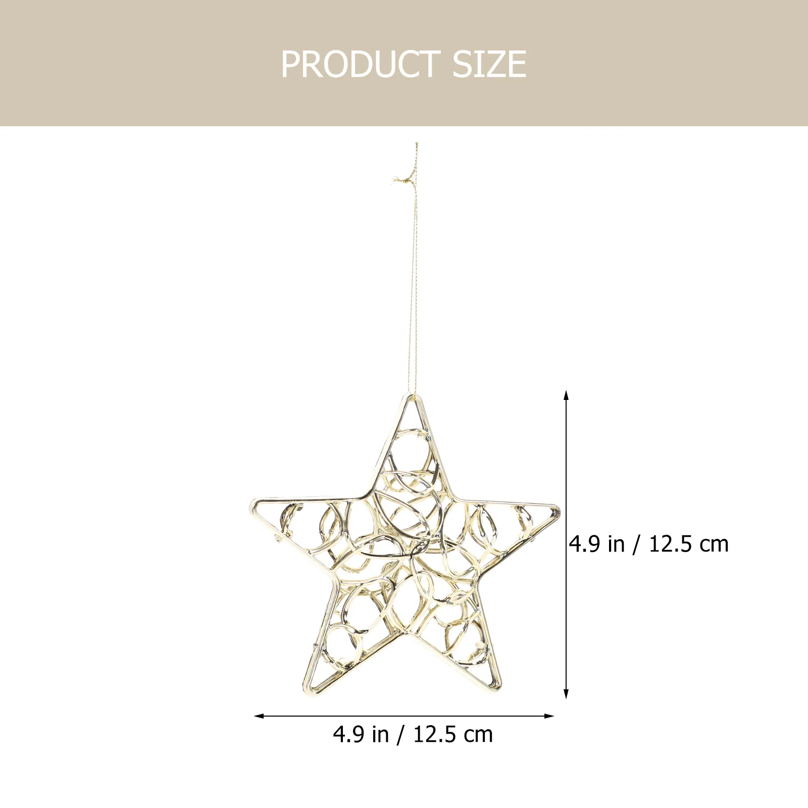 

6 Pcs Pentagram Pendant Hanging Decor Tree Decorations Christmas Ornament Decorative Pendants