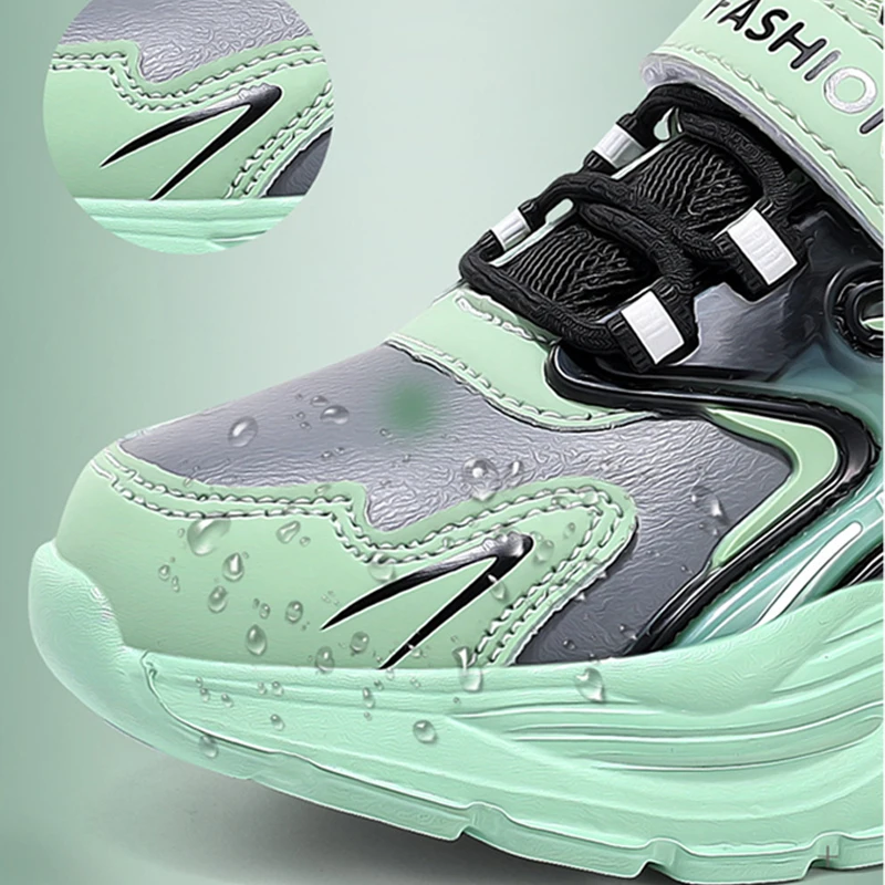 Four Season Universal Children's Shoes Synthetic Leather Runshoes Boys Ordinary Thick Shoe Lightweight Shock Absorption Sneakers