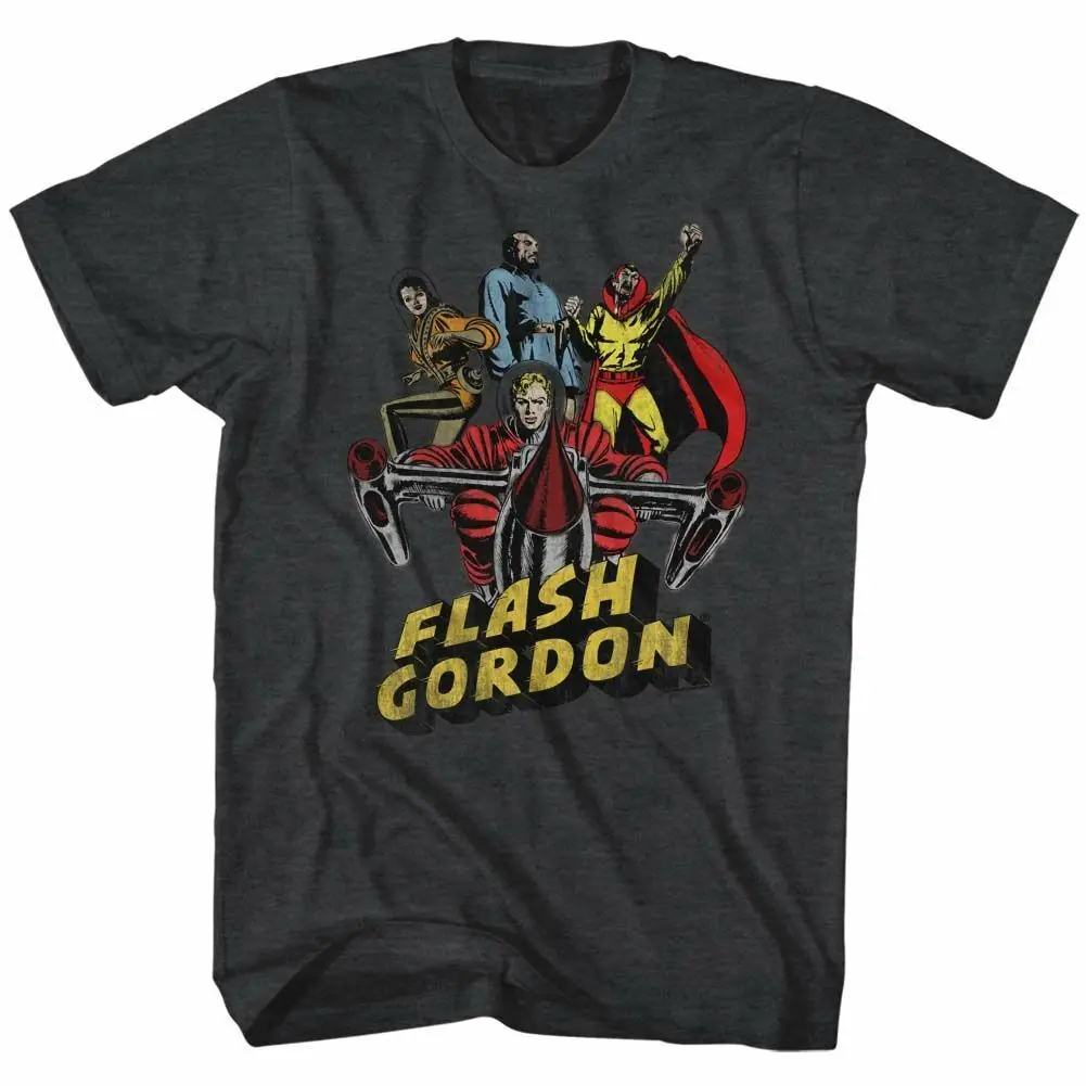 Flash Gordon Greatest Adventure Black Heather T Shirt