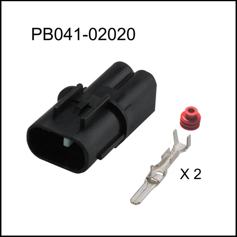 

200piece PB041-02020 PB045-02027 automotiveWaterproofconnector2pinfamale male cable Plug socket Includes terminal seal