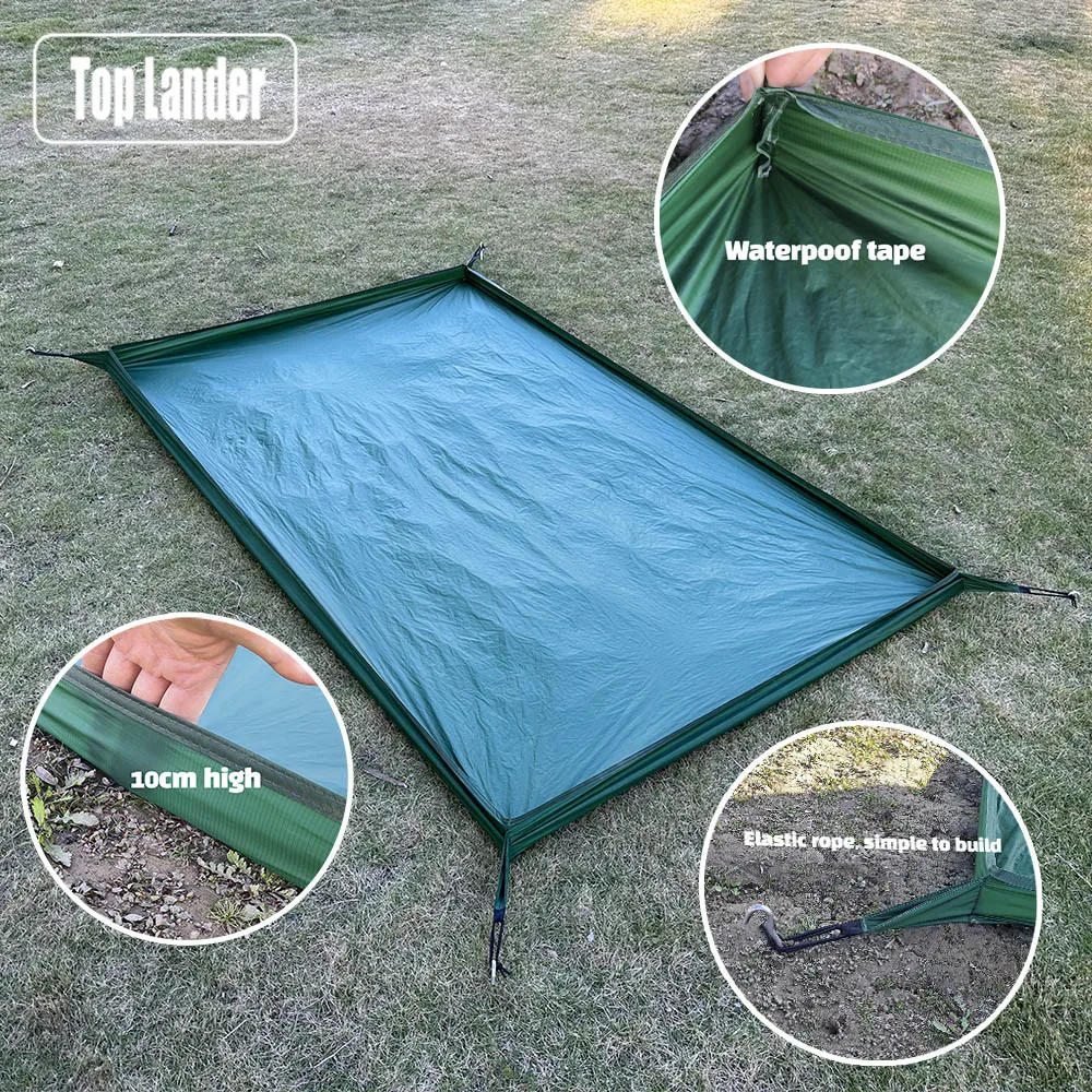 1/ 2 person Multifunctional Tent Footprint - Camping Tent Bathtub Floor for Tarp Bushcraft Shelter Camping Hiking Backpacking