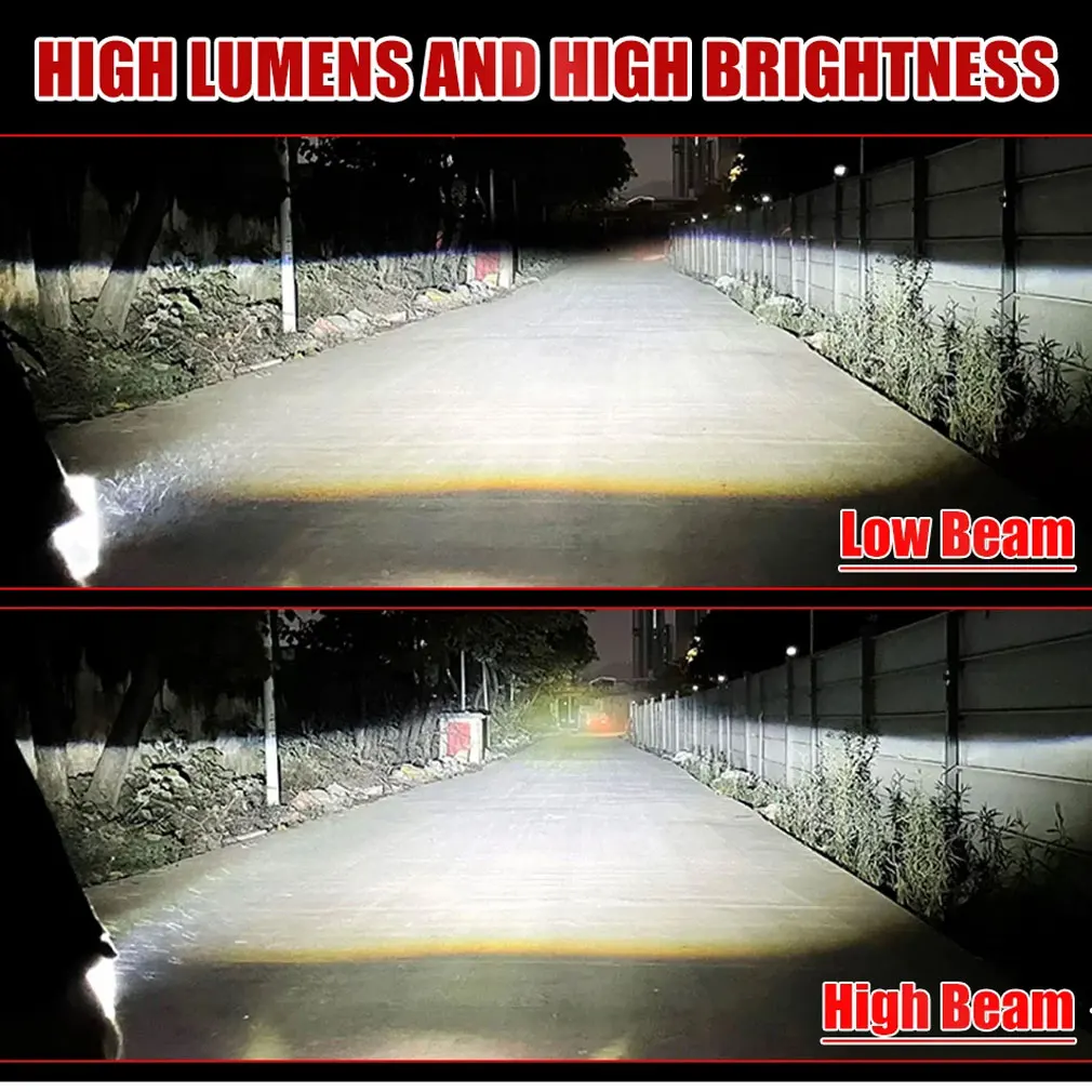 2 قطعة 3.0 بوصة ثنائية جهاز عرض (بروجكتور) ليد عدسة المصابيح الأمامية ل H4 H7 أودي 9005 9006 170 واط 90000LM عدسة مزدوجة ضوء مزدوج عالية منخفضة شعاع 12 فولت