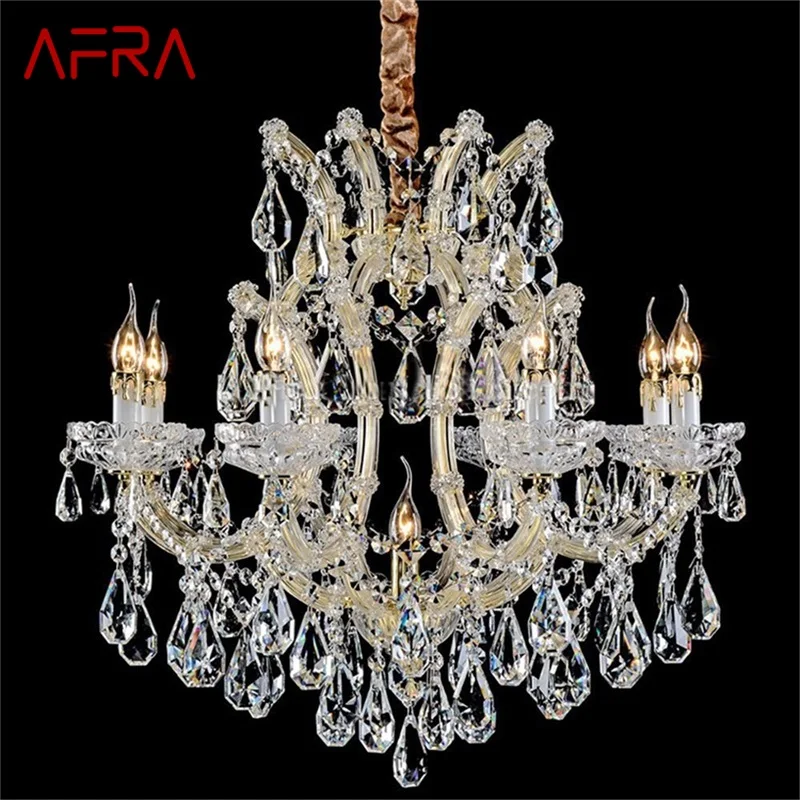 

AFRA European Style Chandelier Lamp Luxury LED Candle Pendant Lighting Fixtures for Home Decoration Villa Hall