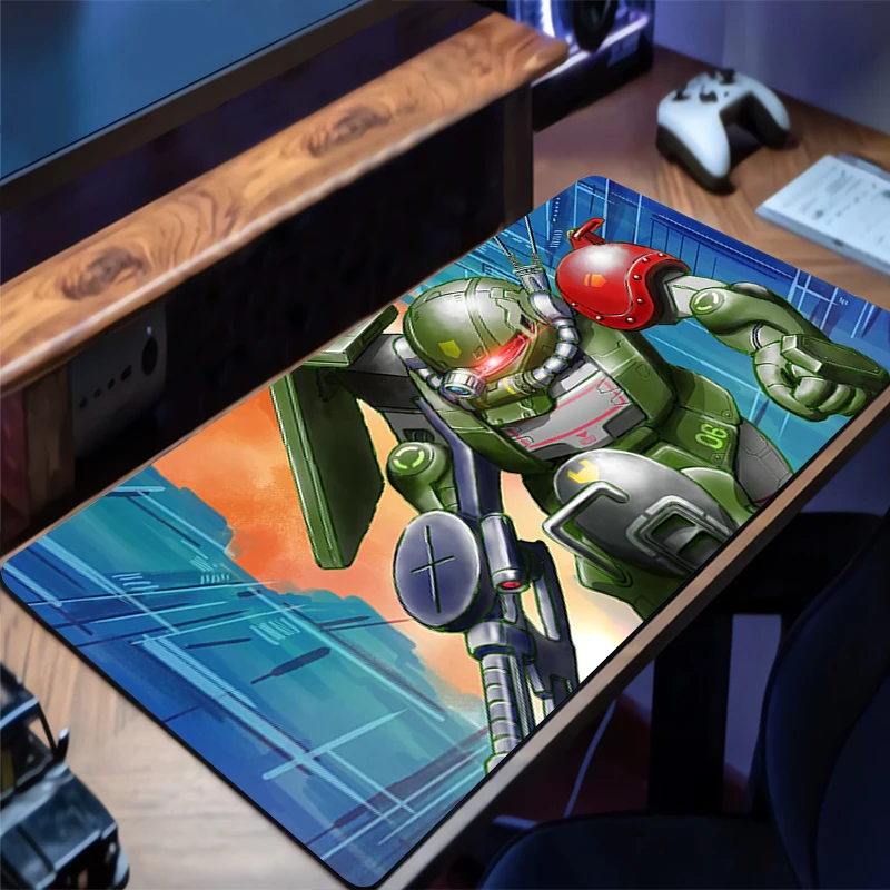 

Mouse Pad Mechanical Warrior Gundam Zaku II Rubber Gaming Mats Laptop Desk Mat HD Mousepad Mouse Mat PC Accessories Keyboard Pad