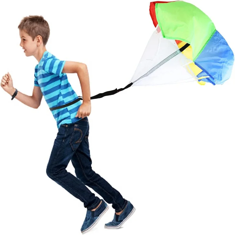 Parachute Fortnite Coloré pour Enfant, Parapluie Toxique, Non Extensible, pour Fitness, dehors de Vitesse, Course à Pied, Football, Entraînement de Vitesse