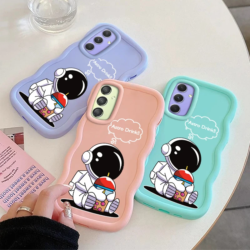 Spaceman Phone Case For Samsung Galaxy A04 A04S A05 A05S A06 A07 A14 A15 A16 A17 A24 A25 A26 A34 A35 A36 A54 A55 A73