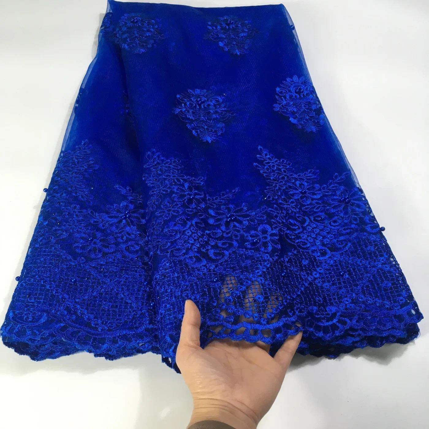 Latest Purple French Lace Fabric 2023 High Quality African Lace Fabric With Beads And Stones Nigerian Tulle Wedding Fabric KPP03