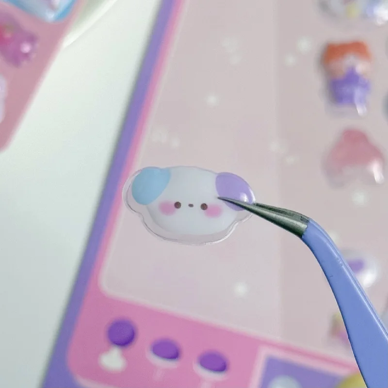 5 قطعة الحيوانات الكرتون ثلاثية الأبعاد ملصقات الإغاثة لطيف الكلب القط Diy بها بنفسك الهاتف الأمتعة الكمبيوتر أعواد تزيين هدية