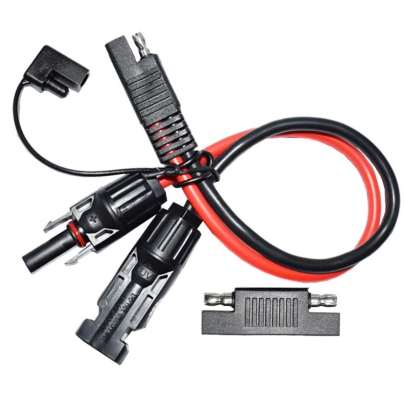 Durability PVC 10AWG SAE Connectors Cable, SAE to Male & Female Adapter Cable for Solar Power Systems Solar Connection