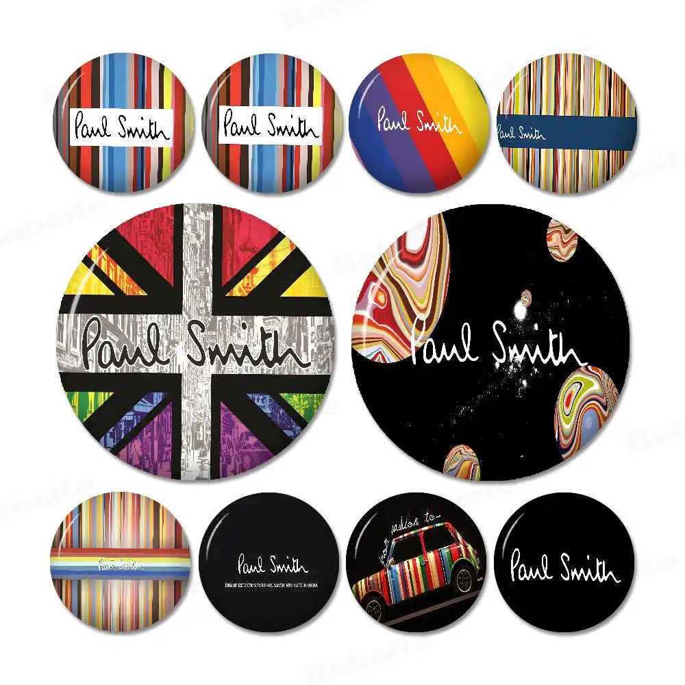 S-Smith Fashion P-Paul Cartoon Brooches Anime Badge Round Handmade Brooch Lapel Pins Jewelry for Backpack Clothes Gifts