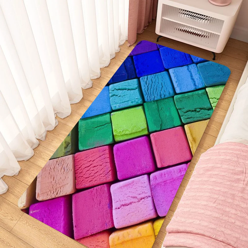 Entrance Mat for Hallway on the Floor Color Block Decoration Home Decor Items Bedroom Carpet Bath Mats Custom Customized Carpets