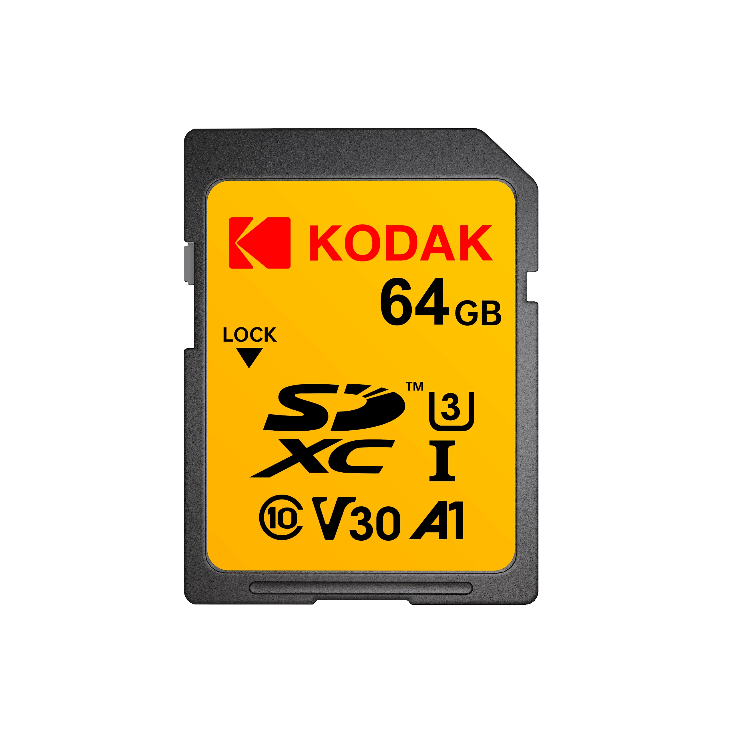 Carte SD KODAK haute vitesse, classe U3 10, 256 go, 128 go, 64 go, 32 go, carte mémoire Flash SD pleine taille, haute vitesse pour appareil photo