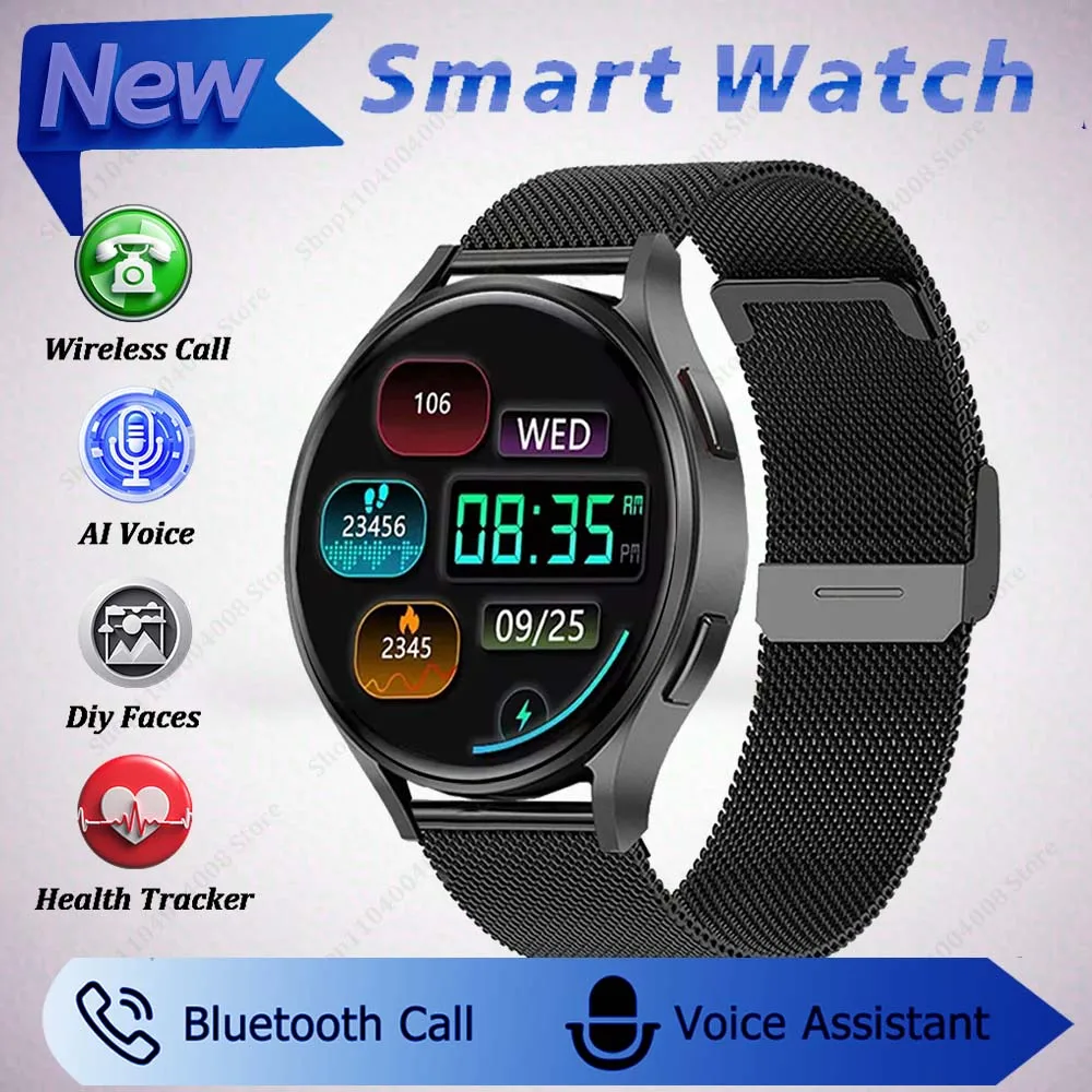 ساعة ذكية حيوية للنساء شاشة كاملة بلوتوث مكالمة صور مخصصة هدية عيد الميلاد ساعة متعددة الوظائف للرجال لنظام أندرويد Ios