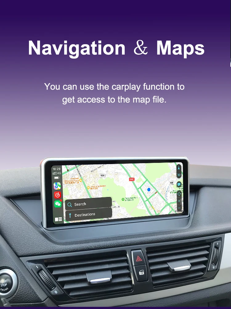 AUTOTOP 10,25 Zoll Wireless Carplay Android Auto Touchscreen für BMW X1 E84 2009-2015 CIC-System oder ohne Werksbildschirm Youtube/Wifi – Detail 8