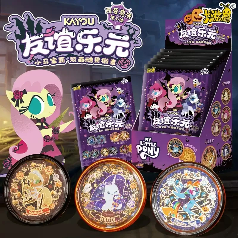 

Подлинный Kayou My Little Pony Nightmare Moon, двусторонний значок конфет, милый волшебный том 1, слепая коробка, коллекционная игрушка в подарок, аниме-декор