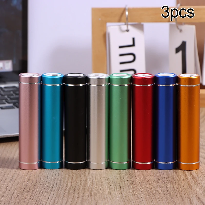 3PCS Metal Power Bank DIY Kit Storage Case Box Free Welding Suit 1X 18650 Battery 5V 1A USB External Charger Smart Phone