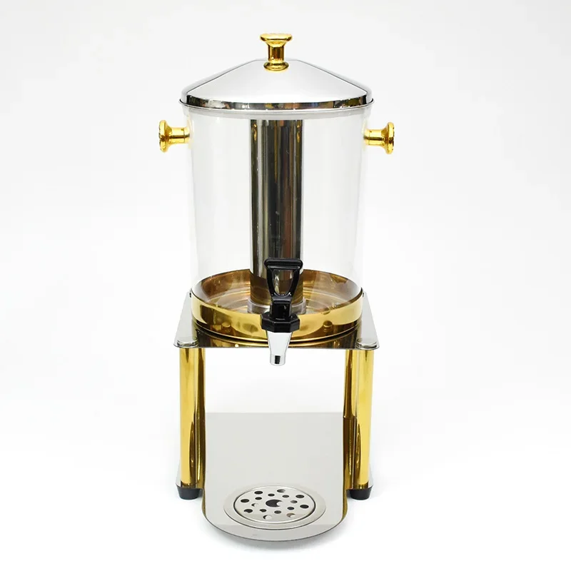 silvery/gold automatic drink dispenser 8/16L cold juice dispenser for restaurant hotel