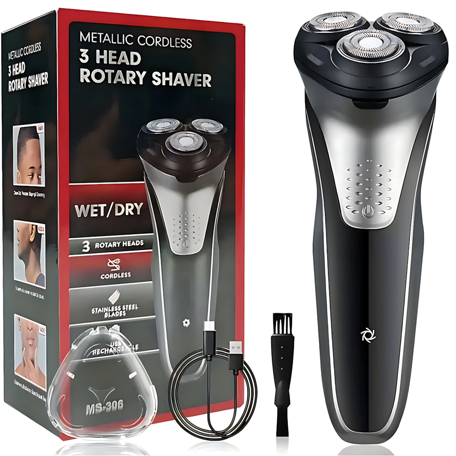 

Мужские триммеры для усов бороды, электробритва, бритвы для бакенбардов, электрическая литий-ионная аккумуляторная батарея USB, цифровая бритва для бороды с ЖК-дисплеем