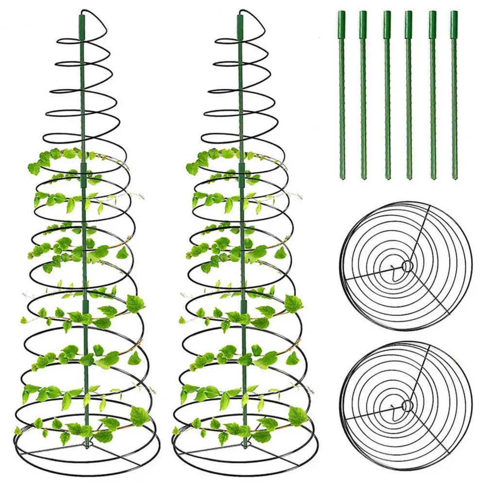 Easy-to-install Plant Support System Sturdy Metal Plant Support Rack Stretchable Green Bean Trellis Tower Durable for Indoor