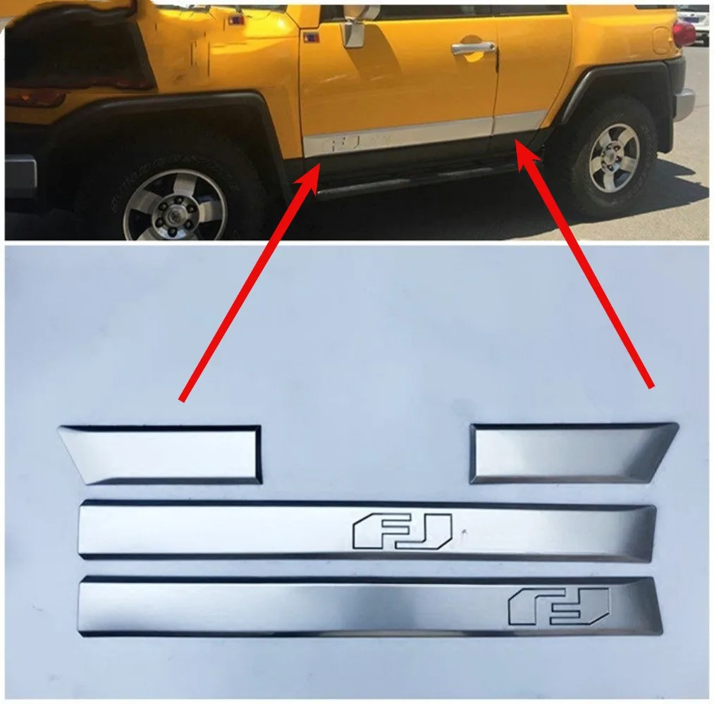 For Toyota FJ cruiser accessories modified door anti-collision strip body trim strip door exterior panel paint decoration