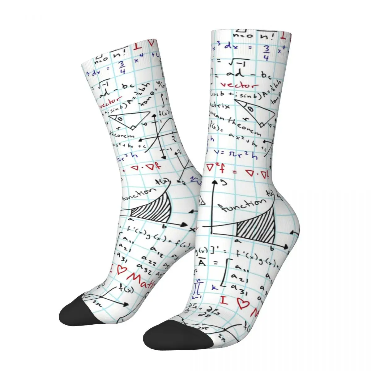 

Math Homework Socks Harajuku Super Soft Stockings All Season Long Socks Accessories for Man's Woman's Gifts