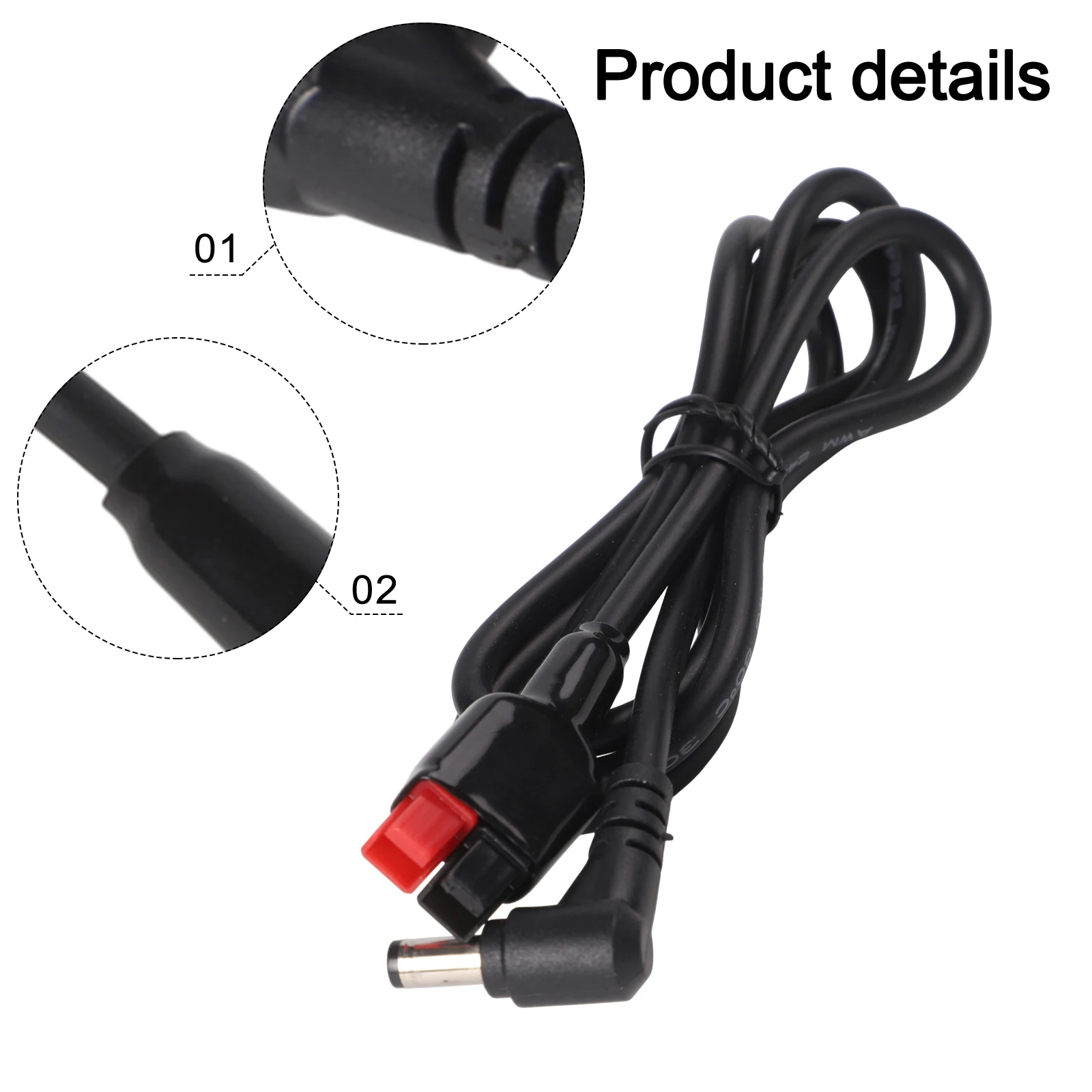 FOR Input Cable DC to FOR for For ICom For IC-705 Portable Shortwave QRP Radio 1m 18AWG Copper Wire Compatible Accessory