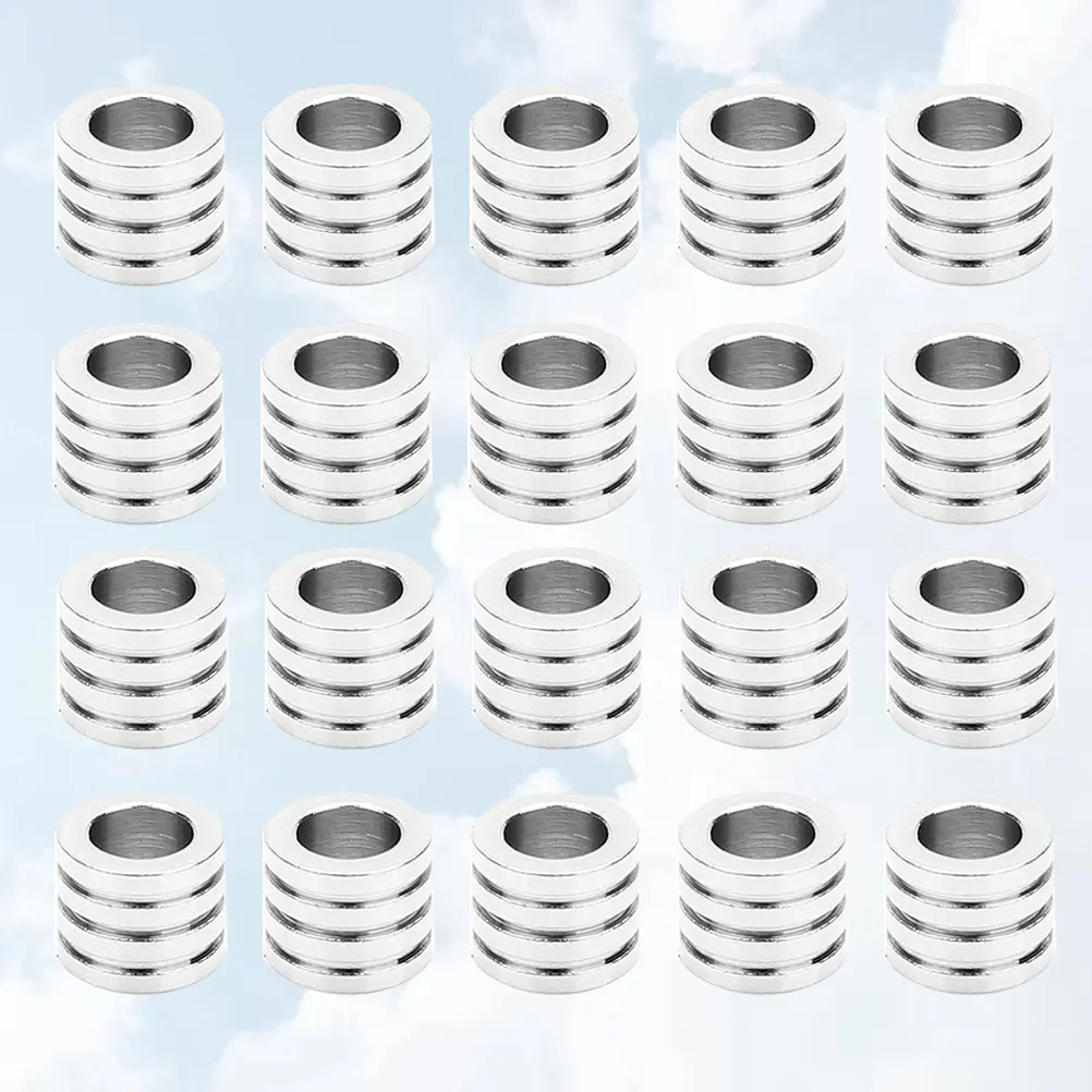 

Stainless Steel Beads 5mm Hole Silver Small Round DIY Craft Jewelry Making Bracelets Necklace Home Decor Projects