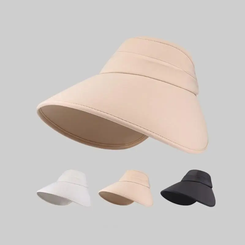 

39BB Women Summer Sun Hat Outdoor UV Protections Fishing Hat Wide Brimmed Empty Top