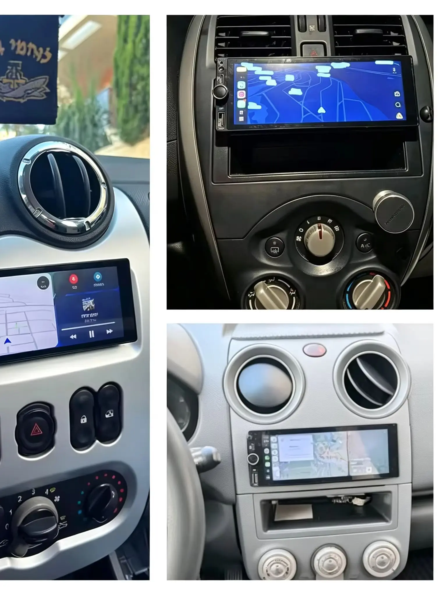 ESSGOO 6,86" 1 DIN Android15 Universelles Autoradio 4GB+64GB Wireless Carplay BT USB Typ-C Android Auto GPS NAVI RDS FM WIFI Bluetooth Mirror Link Lenkradsteuerung Touchscreen Multimedia-Player