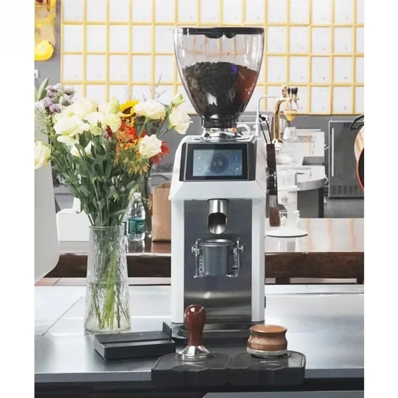 

Маленькая коммерческая титановая электрическая кофемолка с плоскими жерновами, электрическая автоматическая итальянская кофемолка для кофемашины