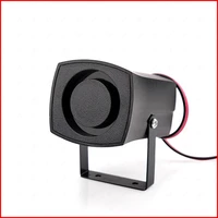 Mini sirena de alarma para casa, 12V / 24V, 120dB, 6 tonos, CC, bocina pequeña para coche, sistema de altavoces para el hogar, zumbador de aviso de respaldo inverso