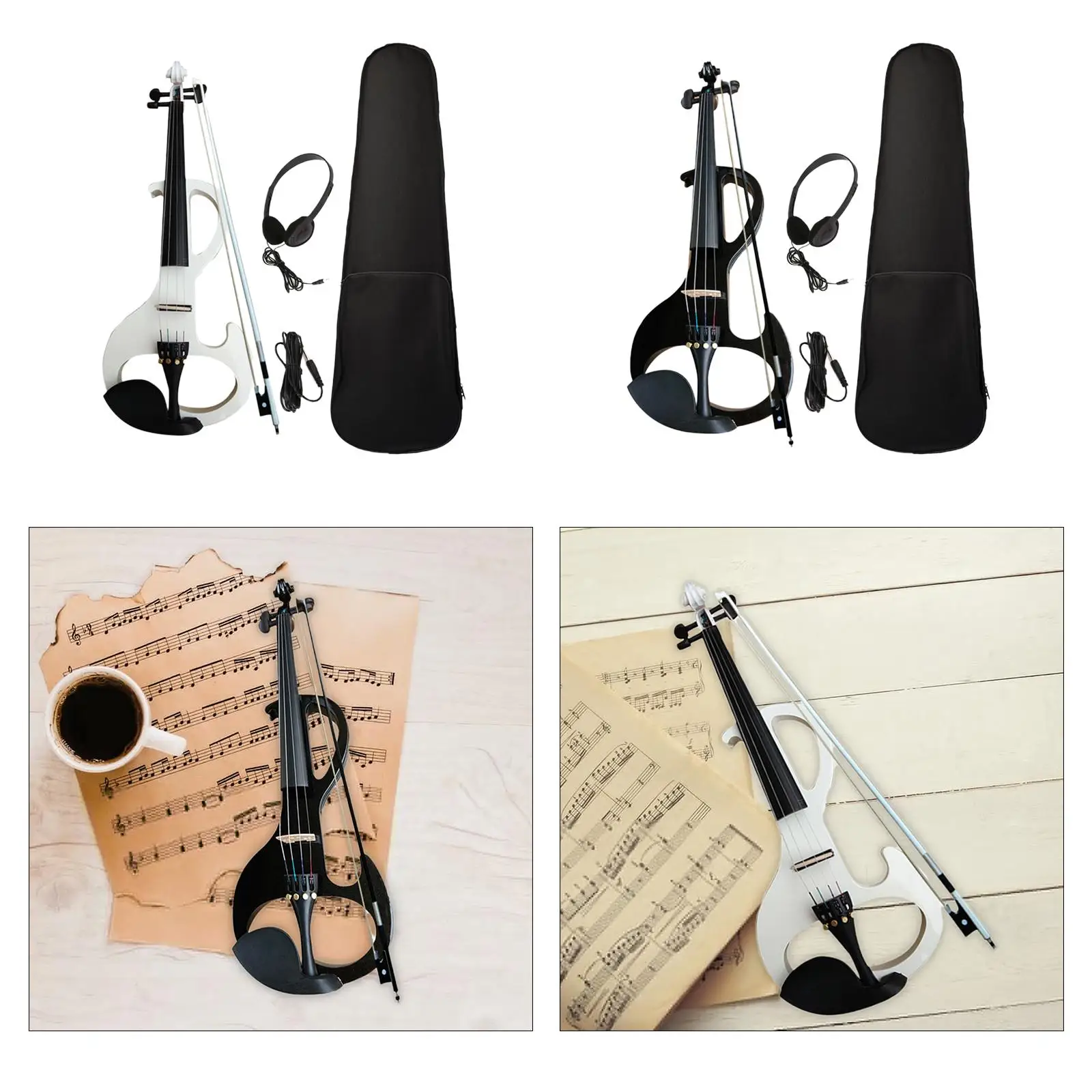 

4/4 Size Electric Violin Set Stringed Instruments Violin Bow Musical Instruments Fiddle with Hard Case for Adults Violin Lover