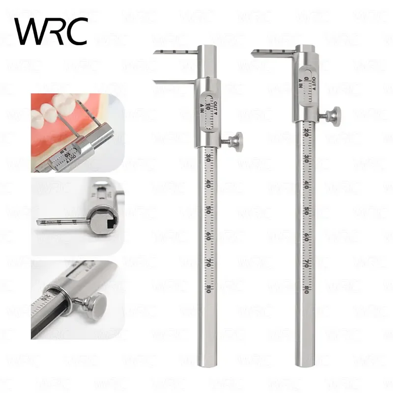 

1 Pc Dental Orthodontic Implant Measuring Calipers Slide Measuring Gauge Rule 0-80Mm Measuring Gauge Rule