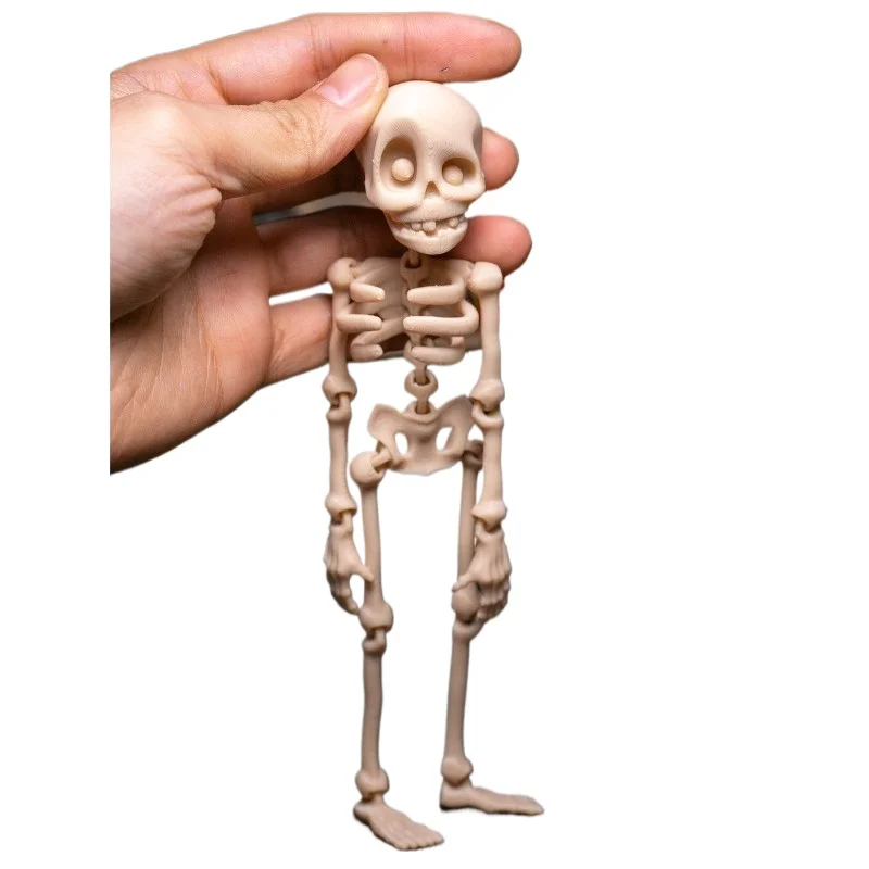 スカルスケルトンマン3dプリント可動関節付き6月1日子供用ハロウィンおもちゃ