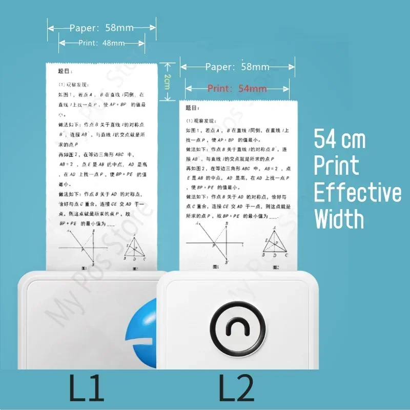 Poooli L1 kieszonkowa drukarka termiczna Mini 203 DPI drukarka telefoniczna Bluetooth do zdjęć pokwitowych naklejka na etykiety z bezpłatną aplikacją