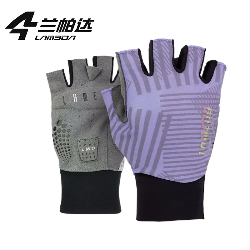 Lameda Bike Glove New Summer Road Cycling Gloves Shock Absorption Half Finger Short Finger Men and Women Breathable Gloves