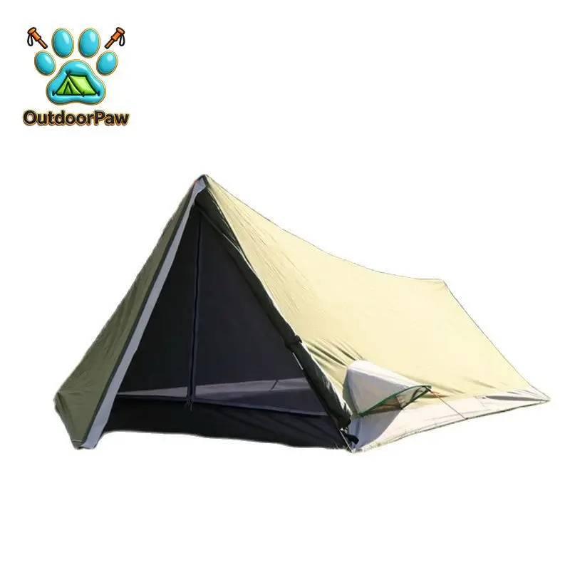 Alltel Genuine Single Layer Tent Light Weight Outdoor Camping 1 Person Easy Carry UV Plaid Waterproof Backpacking Adventure Hike