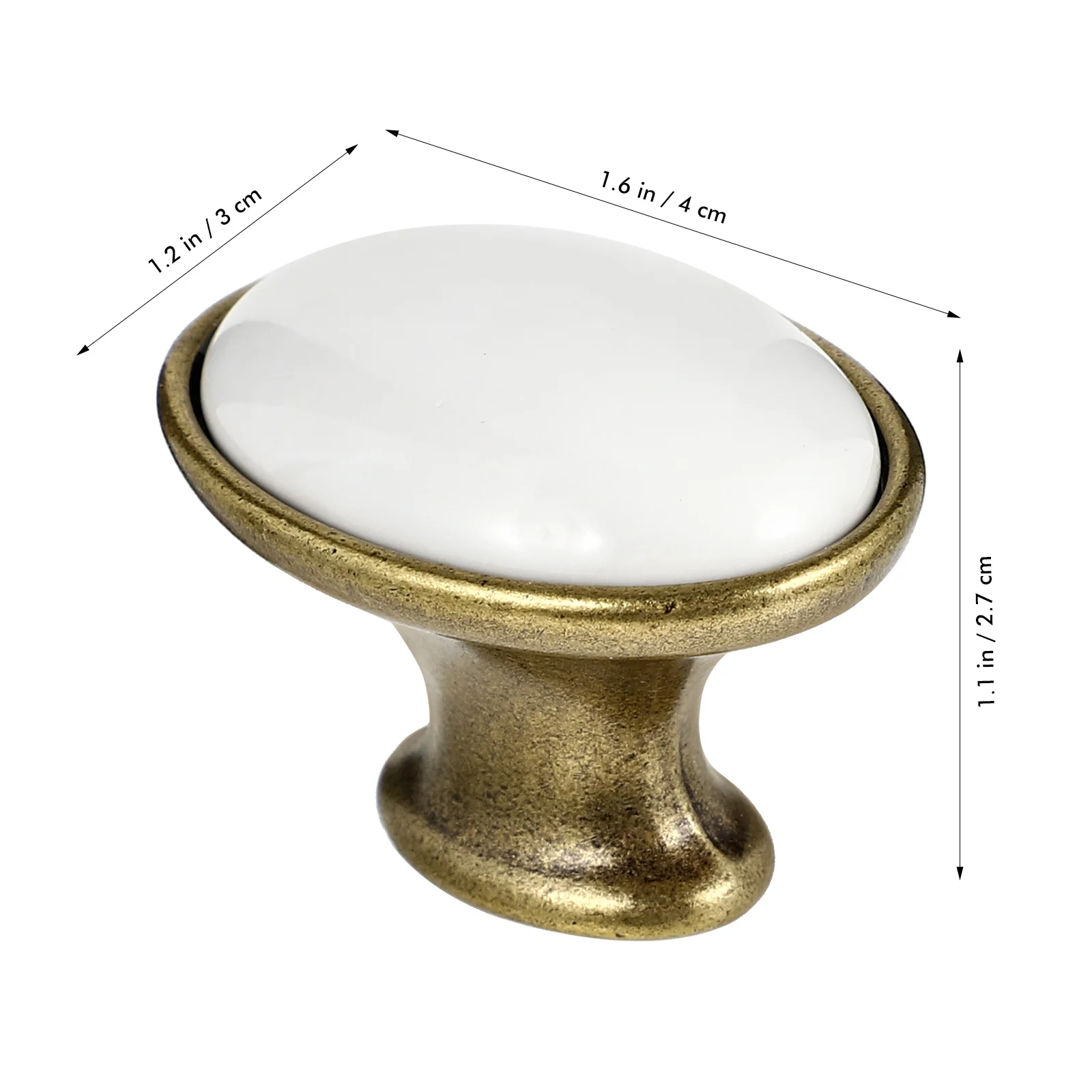 

4Pcs Zinc Alloy Vintage Oval Cabinet Door Handles Durable Drawer Pulls for Wardrobe Kitchen Cupboard Door Pull Handle